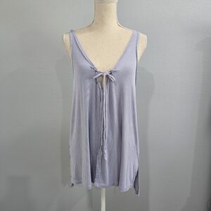 We The Free Light Purple Tie-Front Tank Top